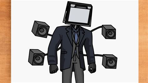 Como Dibujar A Big Tv Man Skibidi Toilet 70 Part 3 Youtube
