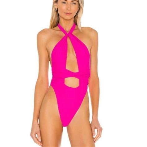 Revolve Hot Pink One Piece Swimsuit This Would Be Depop