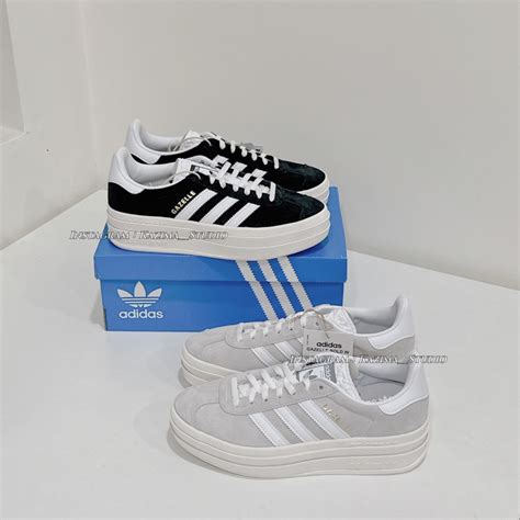 Kazima｜現貨 愛迪達 Adidas Gazelle Bold 厚底 復古鞋 黑白 Hq6912 淺灰 Hq6893 蝦皮購物