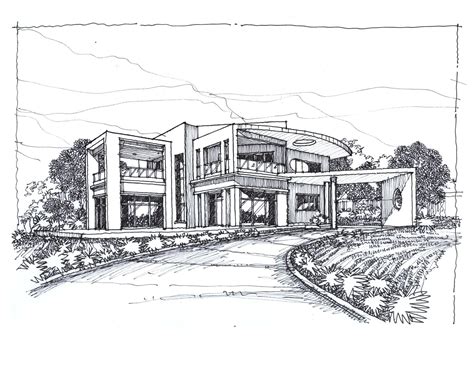 how to draw a mansion 4