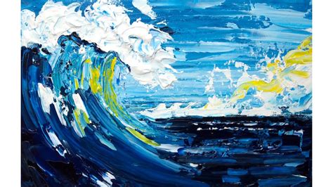 Pallet Knife Seascape Beginner Acrylic Painting Tutorial Abstract Lovesummerart Theartsherpa