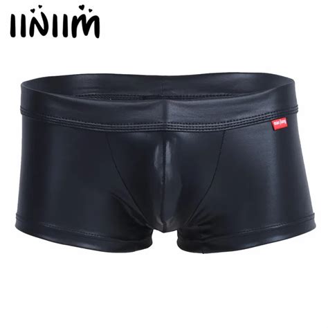 Buy Iiniim Sexy Black Gay Male Patent Leather Open