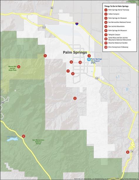 Palm Springs California Map Gis Geography