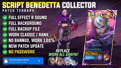 New Script Skin Benedetta Collector No Password Full Effect Voice