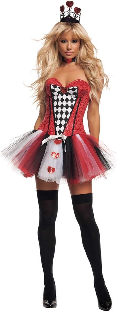 Starline Women S Feisty Queen Of Hearts Sexy Costume Set Red X Large Clothing