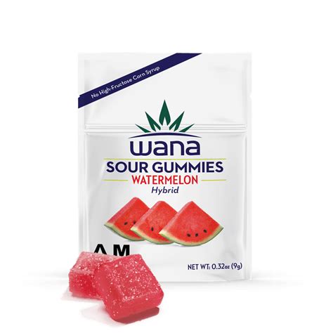 Watermelon Sour Gummies Hybrid 20mg 2pk Wana 0 02g Edibles