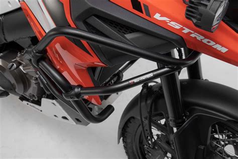 Defensas Superiores Sw Motech En Negro Para Suzuki V Strom