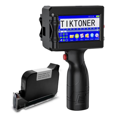 Buy TIKTONER 127T1 Handheld Inkjet Printer 4 3 Inch Touch Screen Quick