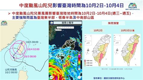 山陀兒正逐漸北上 氣象署：陸警增苗栗 減弱仍以颱風結構侵台 生活 要聞 經濟日報