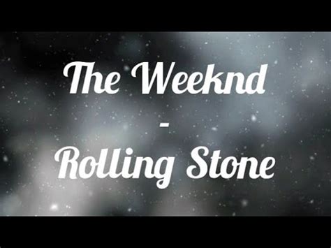 The Weeknd Rolling Stone Traduction En Français YouTube