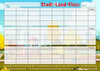 Vorlagen F R Stadt Land Fluss Zum Ausdrucken