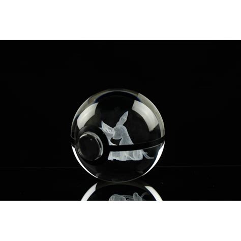 Umbreon And Espeon Pokemon Glass Crystal Pokeball 16 With Light Up Led