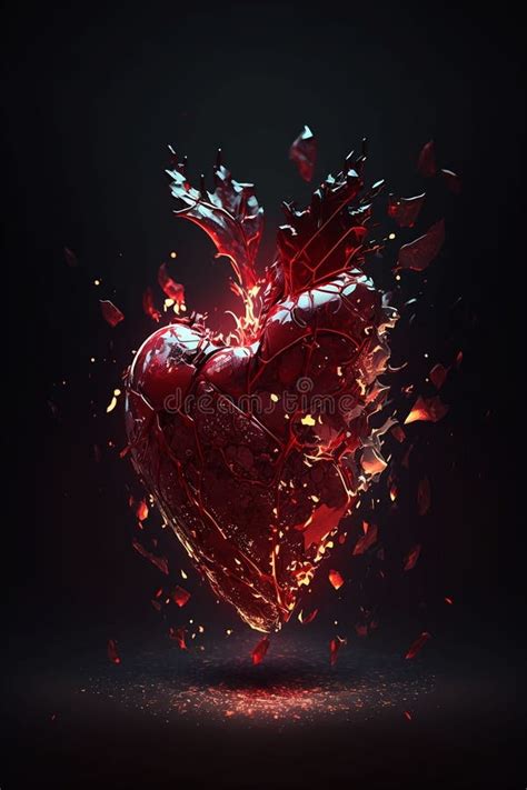 Shattered Glass Heart Wallpaper