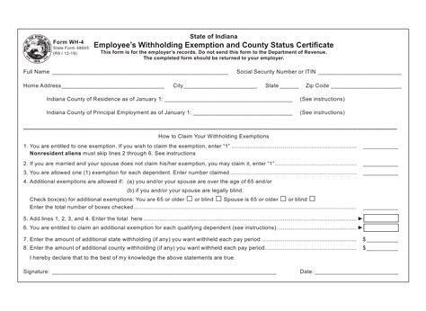 Indiana County Withholding Tax Form