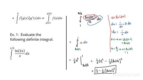 Solving Definite Integrals Using Substitution Calculus Study