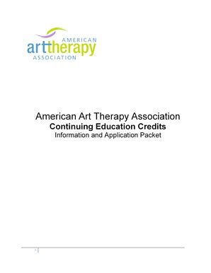 Fillable Online Continuing Education Credits American Art Therapy