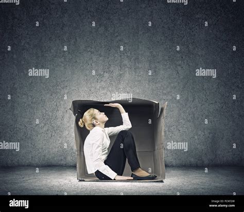 Woman Trapped Box Stock Photos And Woman Trapped Box Stock Images Alamy