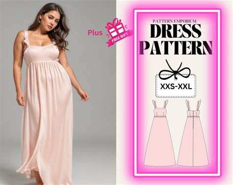 Maxi Dress Sewing Pattern Summer Dress Pattern Pdf Sewing Pattern Womens Dress Pattern Midi