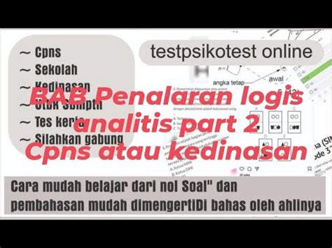 Bocoran Soal Bumn Tiu Penalaran Logis Analitis Logika Cara Mudah