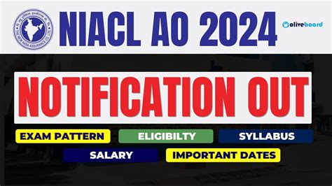 NIACL AO Notification 2024 OUT Eligibility Exam Pattern Syllabus