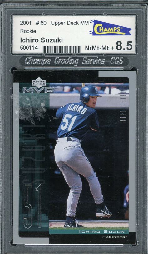 2001 Upper Deck Mvp 60 Ichiro Suzuki Rc Rookie Card Champs 85 Ebay