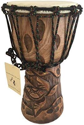 Amazon Djembe Drum Solid Wood Deep Carved Bongo Congo African Drum