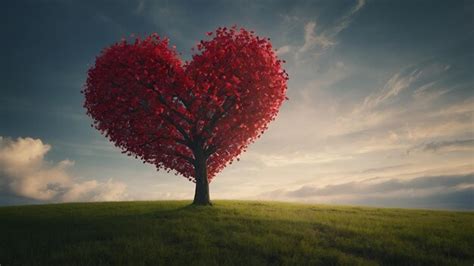 Premium Photo Heart Shaped Tree In Field