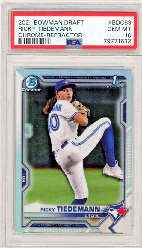 Ricky Tiedemann St Bowman Chrome Draft Refractor Bdc Psa