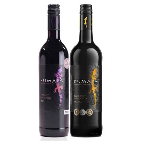 Kit X Vinho Tinto Sul Africano Kumala Merlot Pinotage E Cabernet