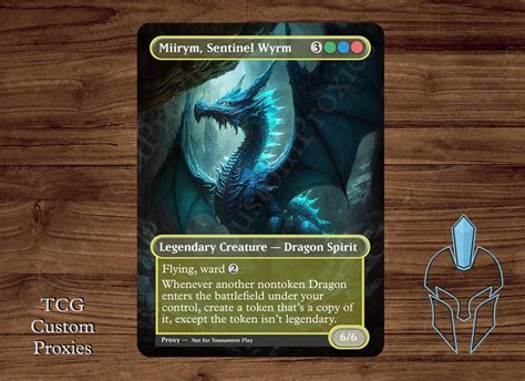 Miirym Sentinel Wyrm Magic Playtest Proxy Fullart Etsy