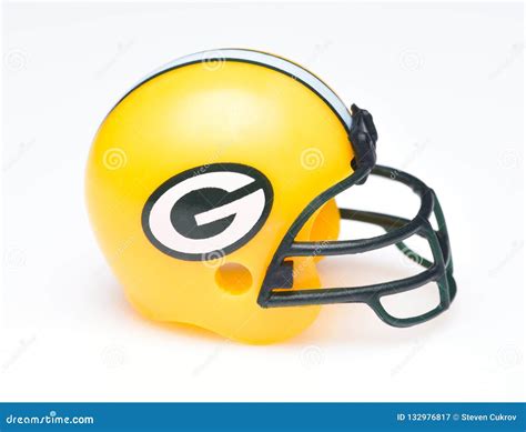 Football Helmet for the Green Bay Packers Editorial Photography - Image ...