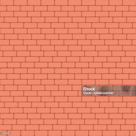 Red Brick Wall Seamless Vector Illustration Background Stock Illustration Download Image Now