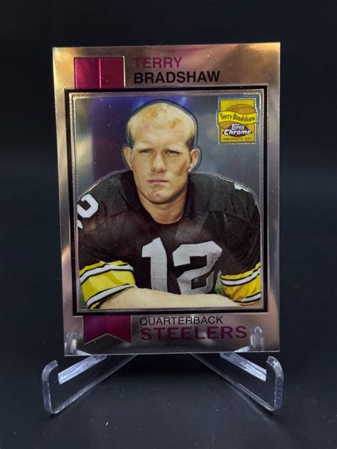 Topps Chrome Football Terry Bradshaw Reprint Card Of Ebay