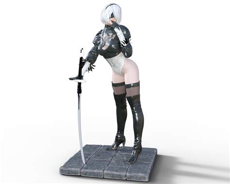 Archivo Stl Nier Automata 2b Sexy Outfit・objeto Imprimible En 3d Para