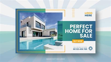 Premium Vector Real Estate Home For Sale Web Banner Youtube Video