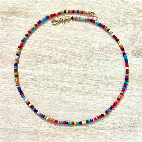 Mermaid Choker Necklace Colorful Choker Necklace Colorful Bead