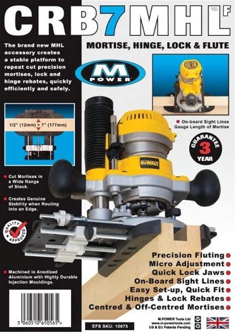 Morticing Fluting Accessory For M Power S Crb Router Base The Wood