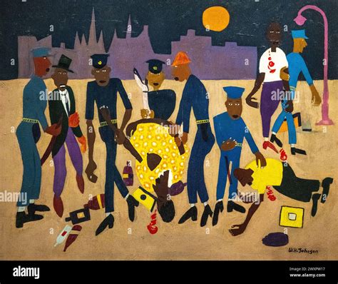 William H Johnson Painting Called Moon Over Harlem Done In 1943 44