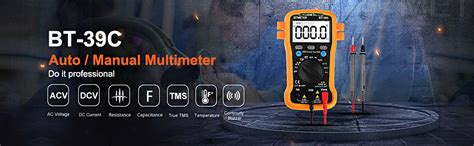 Btmeter Bt C True Rms Digital Multimeter Auto Ranging For Ac Dc