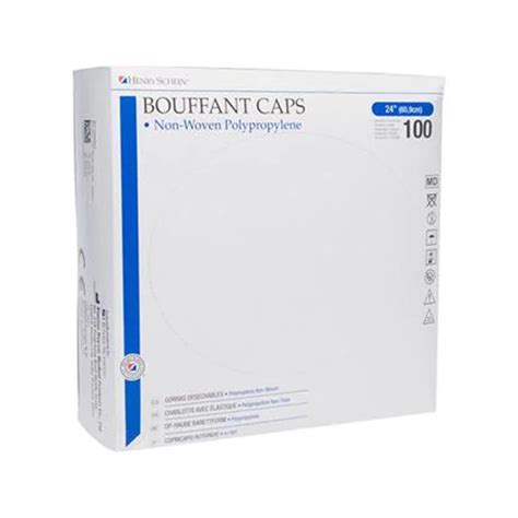 Hs Henry Schein Bouffant Caps Blue Non Woven