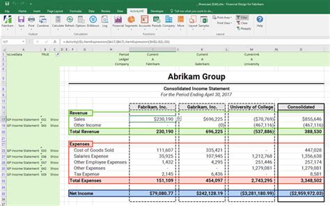 Income Statement Format Excel