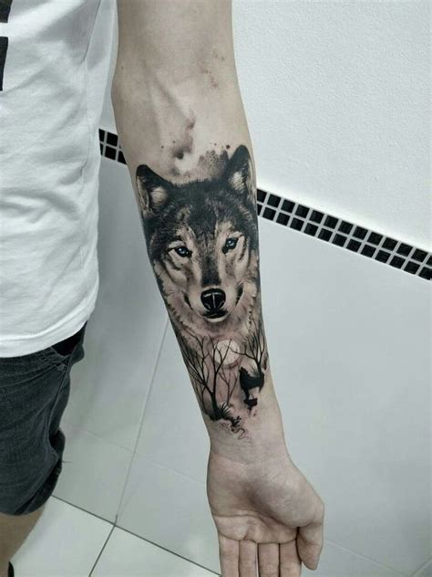 Melhores Tatuagens Tatuagem No Antebra O Masculino Lobo Podemos Rezumir