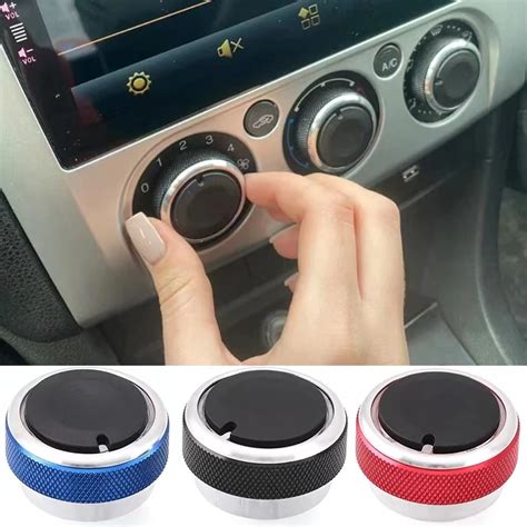 3Pcs Set Aluminum Alloy Air Conditioning Knob AC Knob Heat Control