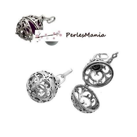 PENDENTIF CAGE POUR PERLE BOULE BOLA GROSSESSE 18 Mm