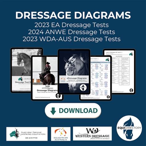 Dressage Test Diagrams Equestrian Australia Dressage Tests Etsy