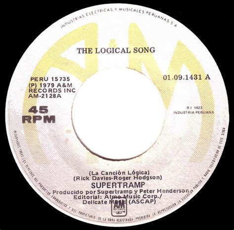 Supertramp The Logical Song 1979 Vinyl Discogs