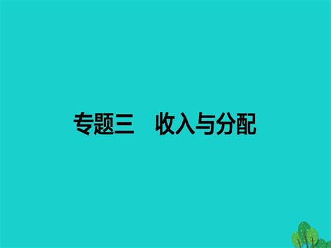 2018年高考政治二轮复习专题三收入与分配课件word文档在线阅读与下载无忧文档