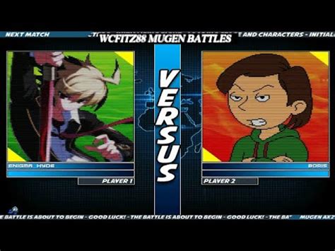 Wcfitz Mugen Battles Enigma Hyde Vs Boris Anderson Youtube