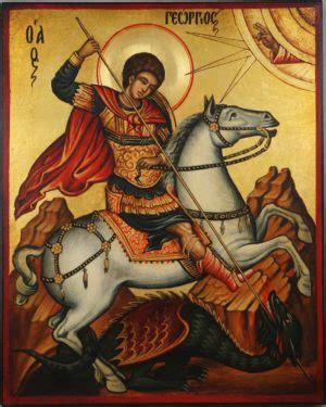 Saint George Icon Slaying The Dragon Orthodox Icon Blessedmart