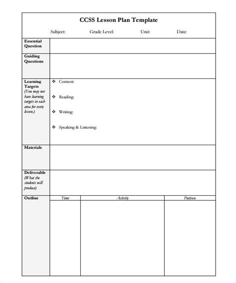 Free 11 Sample Lesson Plan Templates In Pdf Ms Word